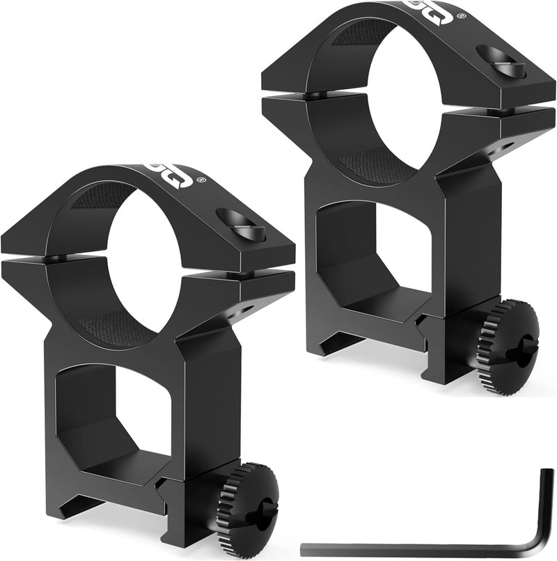 UUQ High Profile 1-Inch Scope Mount Rings, 2-Pack for for Dovetail and Picatinny Rails - Image 1